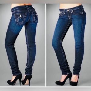True Religion Julie Low Rise Skinny Jean in Lone Star size 27